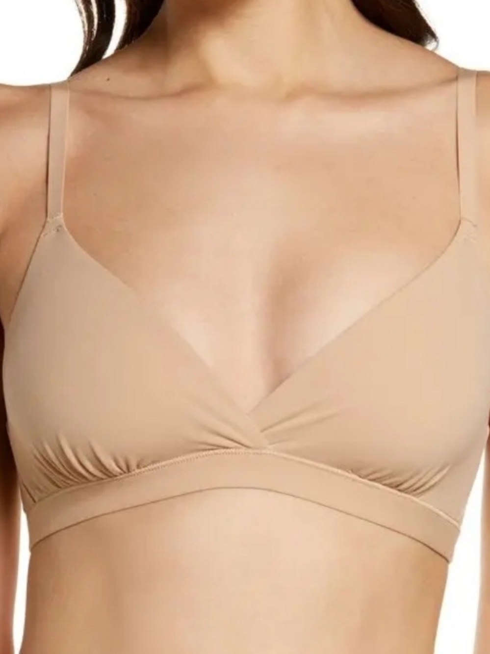 Skims Fits Everybody Crossover Bralette In Clay Size M